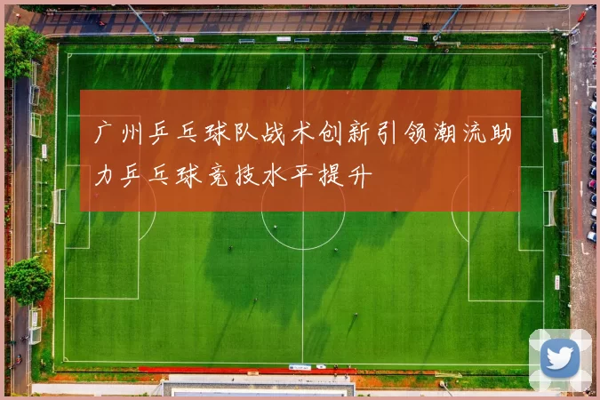 广州乒乓球队战术创新引领潮流助力乒乓球竞技水平提升